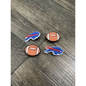 Buffalo Bills Football Team Charm For Crocs Shoe Charms - 4 Pieces